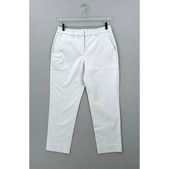 WILDFANG The Ace Crop Pant Womens 6 Light Gray High Rise Cotton Tapered Chino - Picture 1 of 16